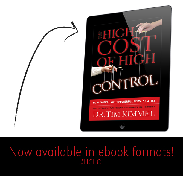 High Cost of High Control, ebook, ereader, nook, ipad, kindle, amazon, Dr. Tim Kimmel, relationships, Family Matters