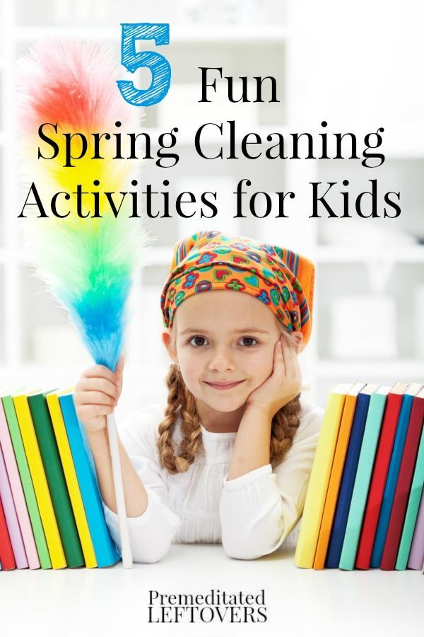 spring cleaning with kids